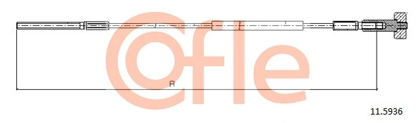 Cable de freno de estacionamiento delantero 404006 Beca Cables
