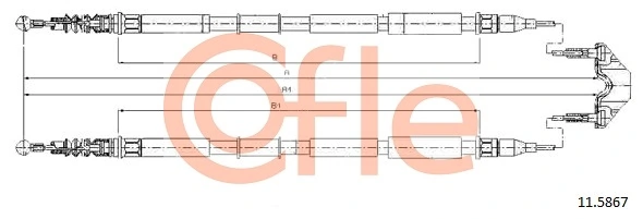 Comprar Cable de freno de mano trasero derecho/izquierdo Opel Zafira B A05