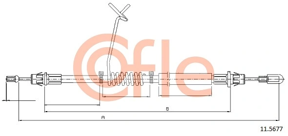 Cable de freno de mano trasero izquierdo para Ford Connect  TC7