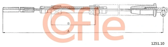  Cable de freno de mano trasero derecho Fiat Uno 