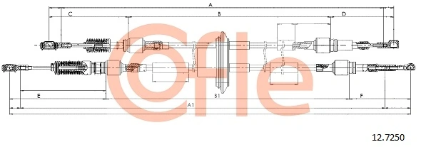 Cable de caja de cambios Fiat Panda II (169A)