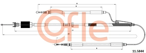 115844 Cofle Cable de freno de mano trasero derecho/izquierdo
