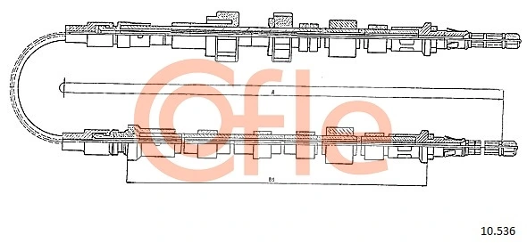 Comprar Cable de freno de mano trasero derecho/izquierdo Ford Orion II AFF