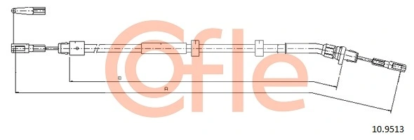 109513 Cofle Cable de freno de mano trasero derecho