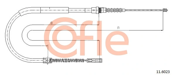 AS6285 HELLA Cable de freno de mano trasero derecho