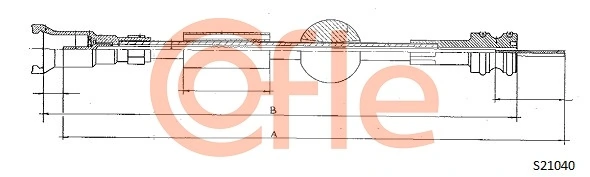 Cable velocímetro para Peugeot 205 20A, C
