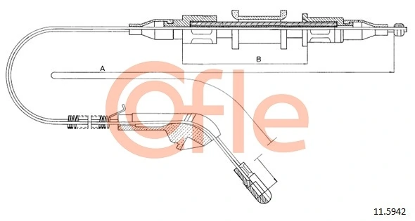 Cable de freno de mano trasero derecho para Opel Vectra A 86, 87