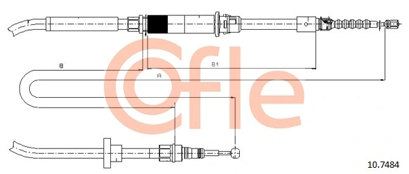 550297 Adriauto Cable de freno de mano trasero derecho/izquierdo