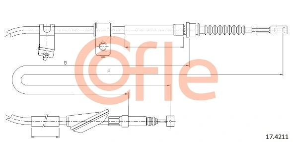 Cable de freno de mano trasero izquierdo 120265 Adriauto