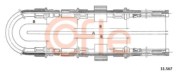 Comprar Cable de freno de mano trasero derecho/izquierdo Ford Transit III V