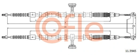 Comprar 13106485 Mitsubishi Cable de freno de mano trasero derecho/izquierdo