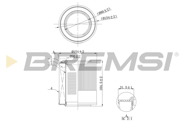 Filtro de aire coche Audi A8  (4E2, 4E8)