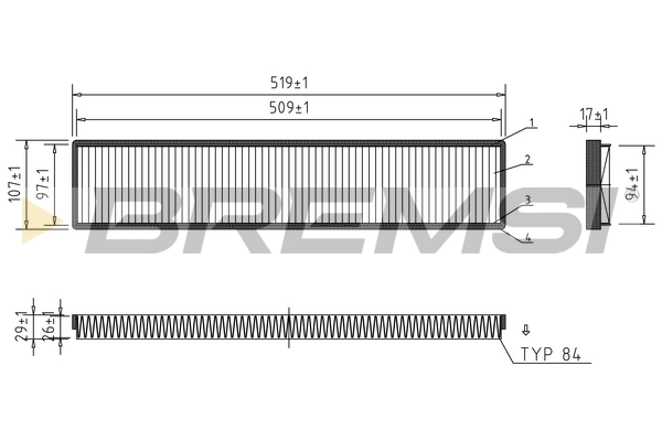 Filtro de habitáculo para Ford Mondeo B5Y
