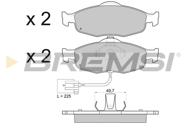 Pastillas de freno delanteras para Ford Mondeo II (BAP)