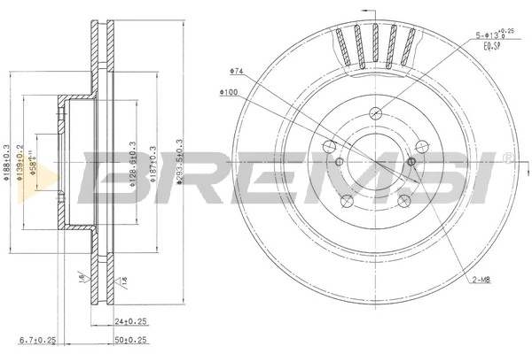 Freno de disco delantero Subaru Forester 4 S13, SJ