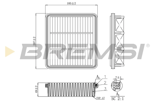 Filtro de aire coche Hyundai Elantra IV (HD)