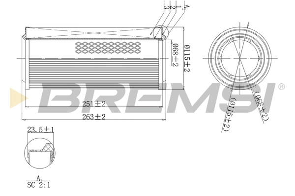 Filtro aire para Audi A2 (8Z0)