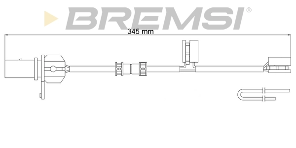 Sensor de desgaste de las pastillas de freno delanteras para Audi A8 4E2, 4E8