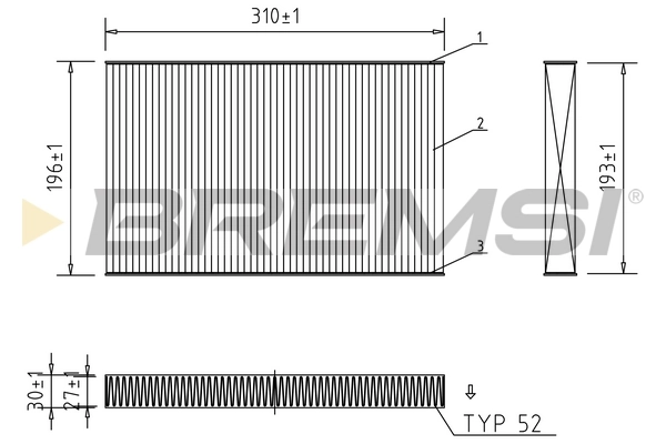 Filtro de polen para Audi A6 (4A5)