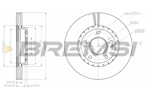 Comprar Disco de freno delantero KIA Cerato  TD a bajo precio