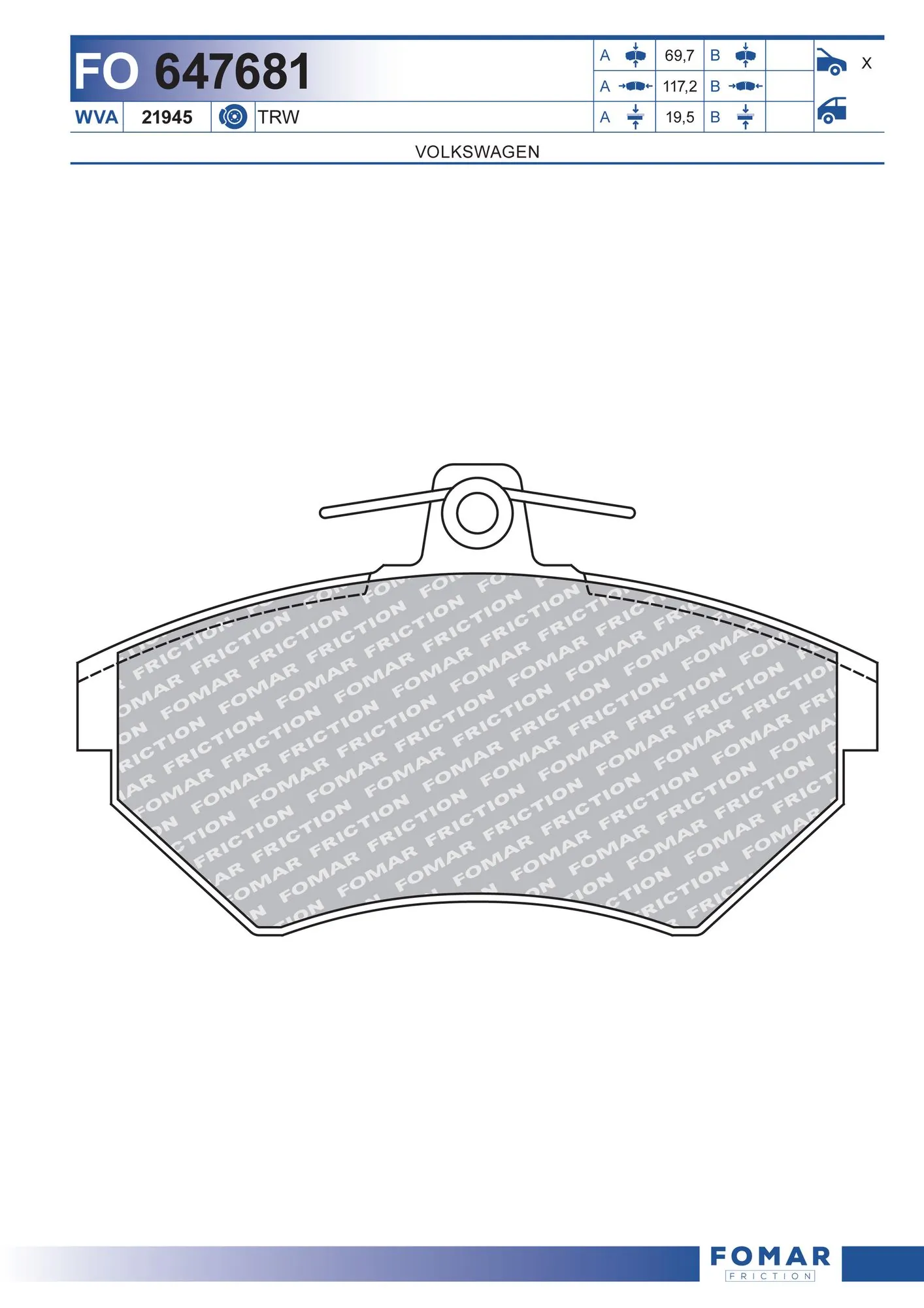 Comprar DP85015 Brembo Pastillas delanteras de freno
