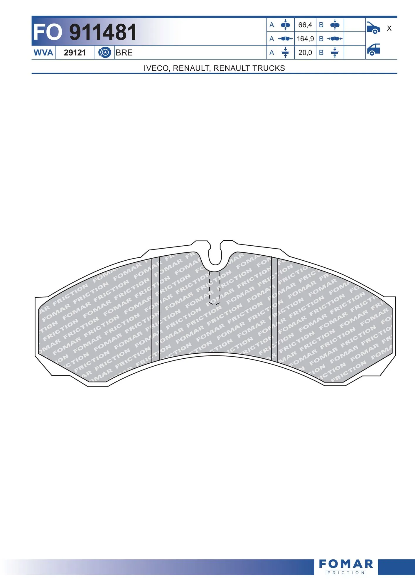 Pastillas traseras de freno MAN 5001844747 precio, desde 27,90 EUR