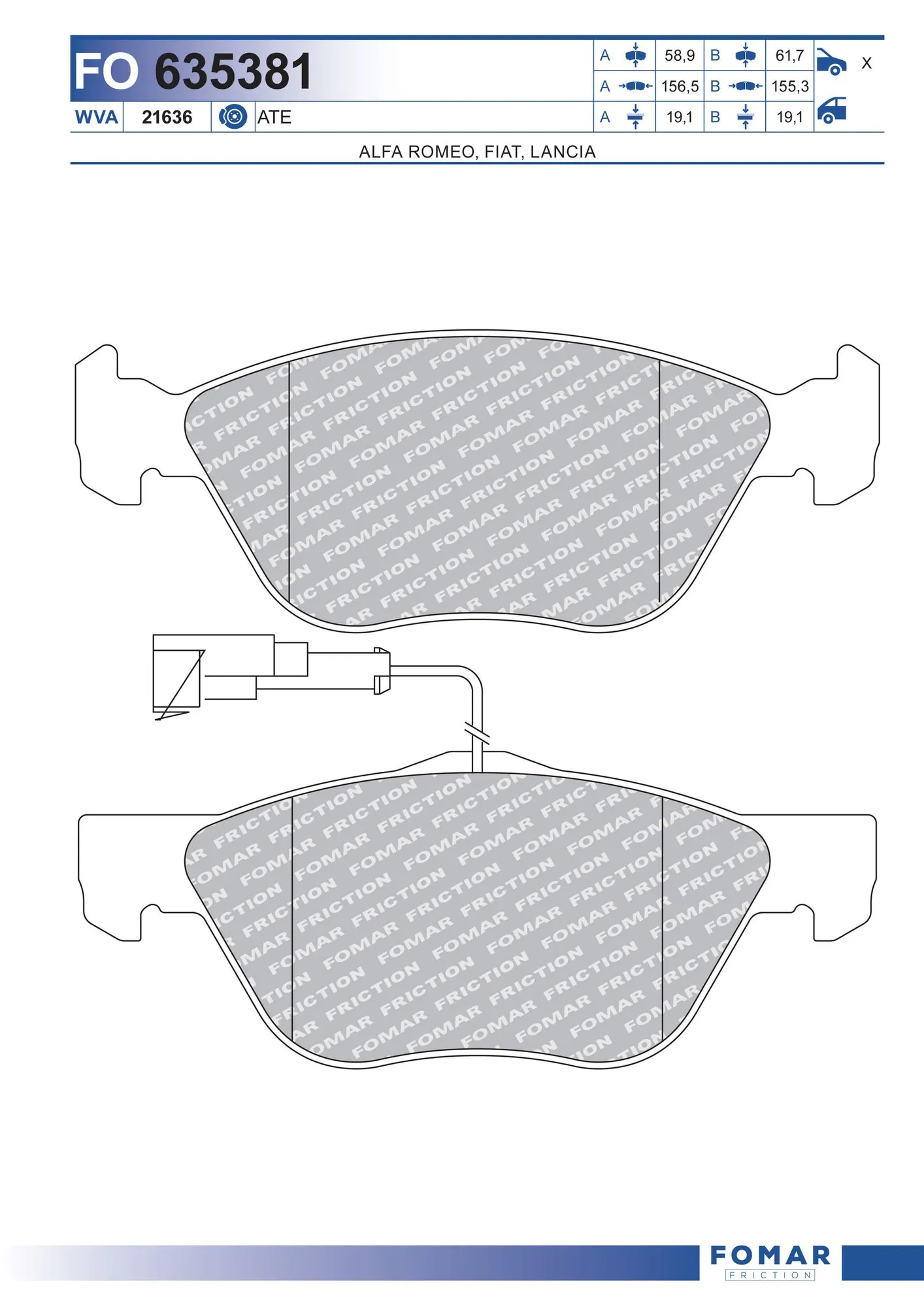 Pastillas freno delanteras Alfa Romeo 147 hatchback (937) (2001 - 2010) precio, desde 24,92 EUR