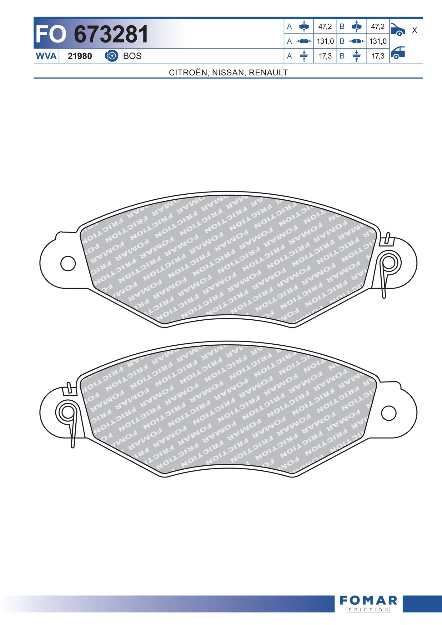 Pastillas freno delanteras Renault (RVI) 425166 precio, desde 18,41 EUR