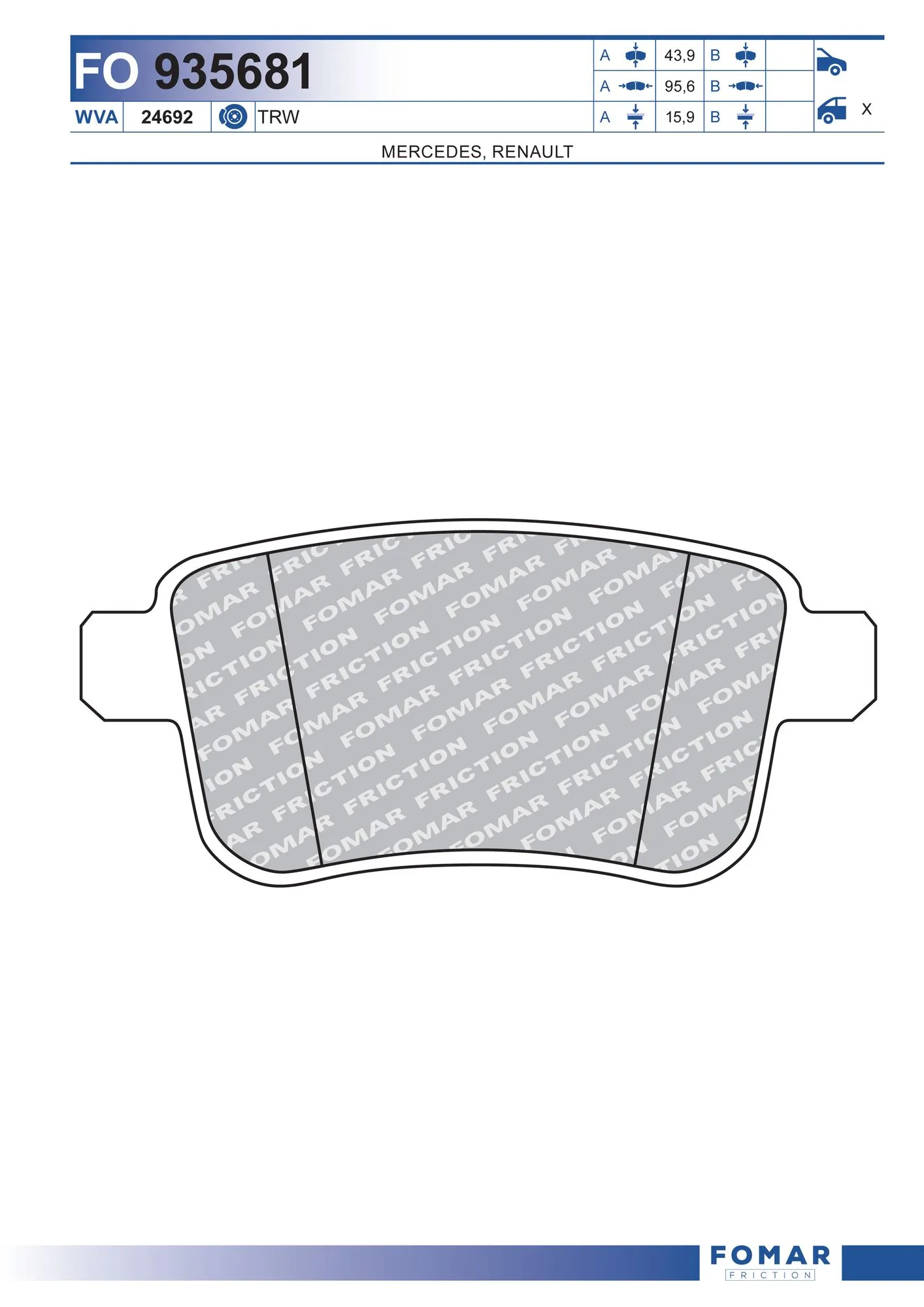 Pastillas traseras de freno Renault (RVI) 8660006310 precio, desde 20,31 EUR