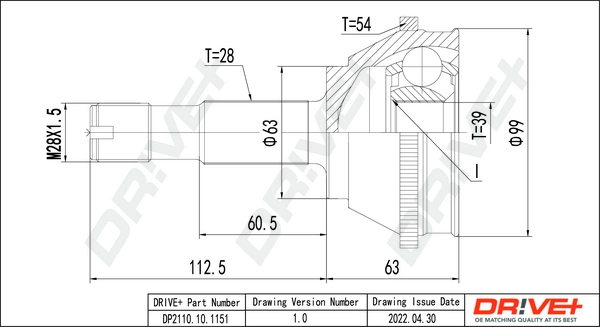 Junta homocinética exterior delantera para Fiat Ducato II (230)