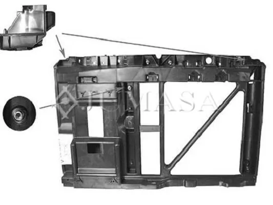 Soporte de radiador completo (panel de montaje para foco) para Citroen C2  JM
