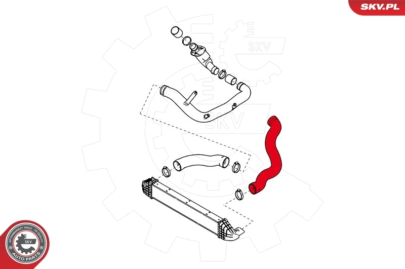 Manguera del intercooler SKV 24SKV865 precio, desde 33,71 EUR