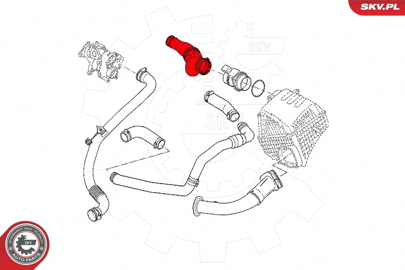 Comprar 43SKV298 SKV Tubo de admisión de aire al turbocompresor