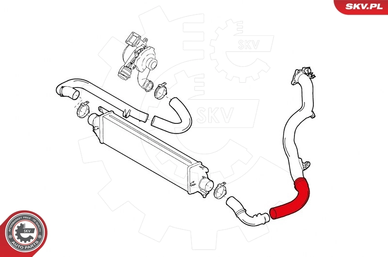 Tubo intercooler 51821514 Fiat/Alfa/Lancia