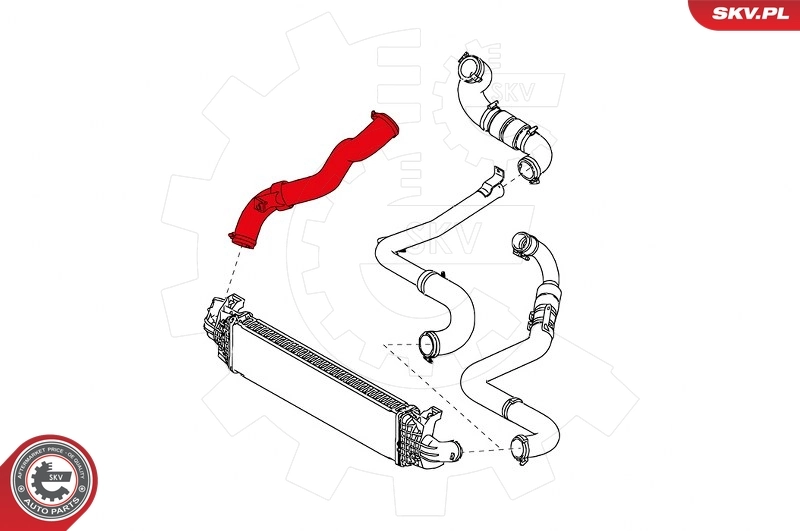 Manguera del intercooler SKV 43SKV041 precio, desde 43,87 EUR