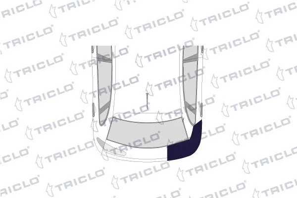 164722 Triclo Soporte del paragolpes trasero derecho