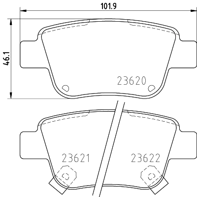 Pastillas de freno traseras PF0403 Magneti Marelli