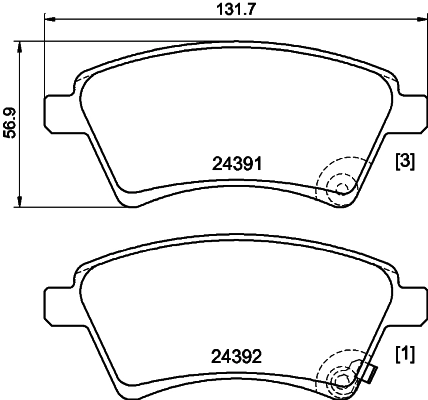 Pastillas delanteras para Suzuki SX4  GY