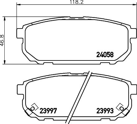 Pastillas de freno traseras RMPK21 Mando