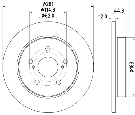 Freno de disco trasero para Toyota Rav4  A5, H5
