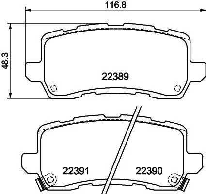 43022TZ5H00 Honda Pastillas freno traseras
