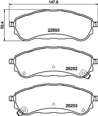 BRF1885 Ford Pastillas freno traseras