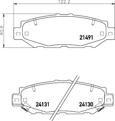  Pastillas de freno traseras Toyota SUPRA 