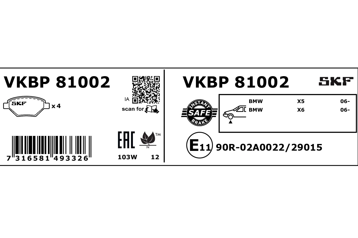 VKBP81002 SKF