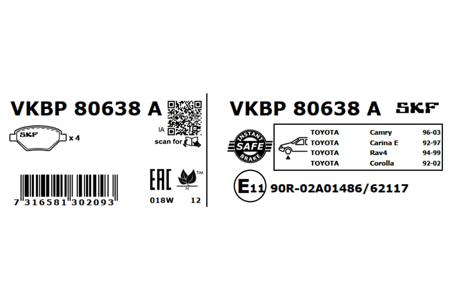 VKBP80638A SKF