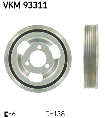 Polea dámper para Peugeot 508 II (FB, FH, F3)