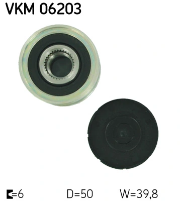 VKM06203 SKF Rueda libre alternador 