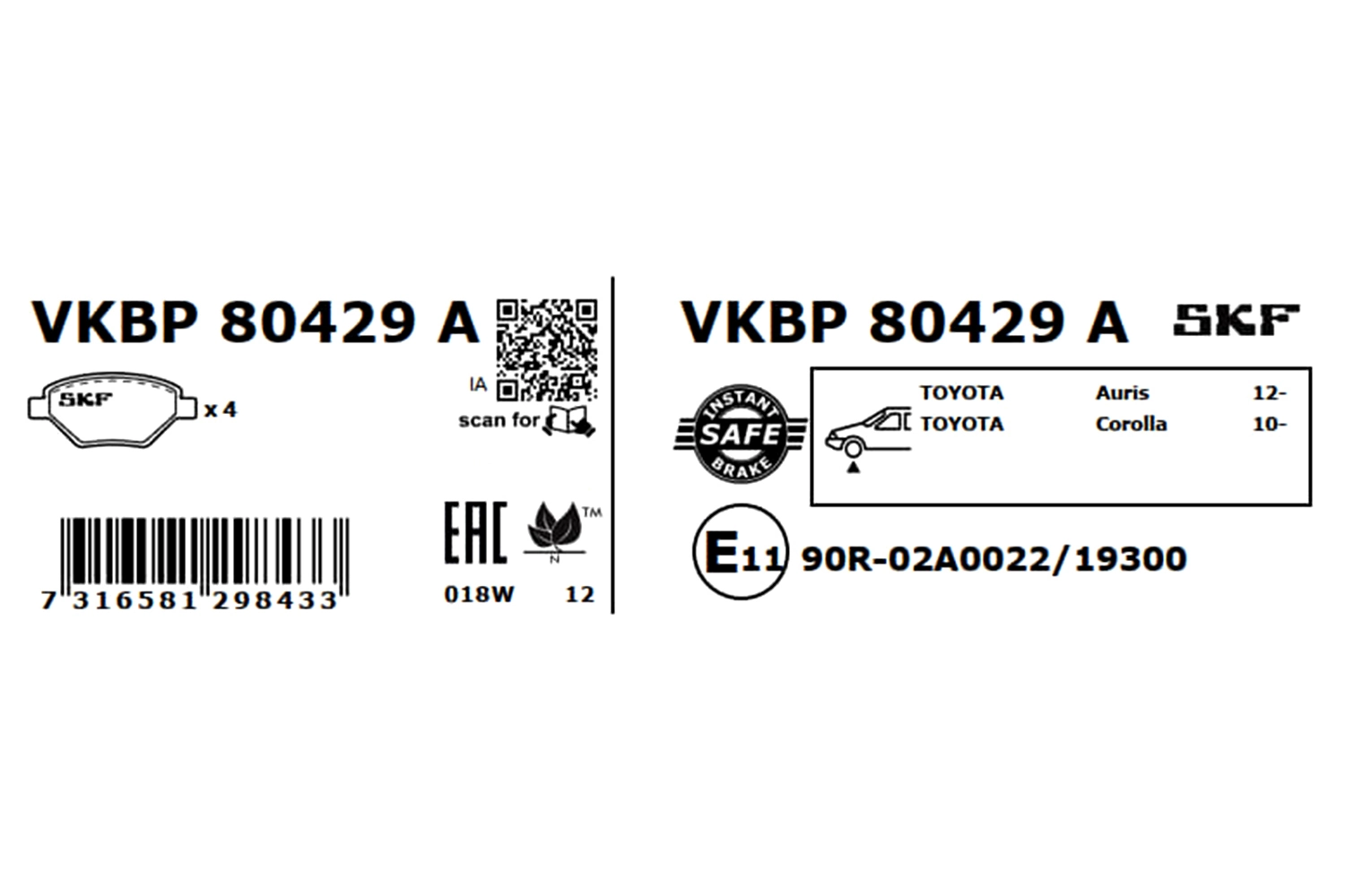 VKBP80429A SKF