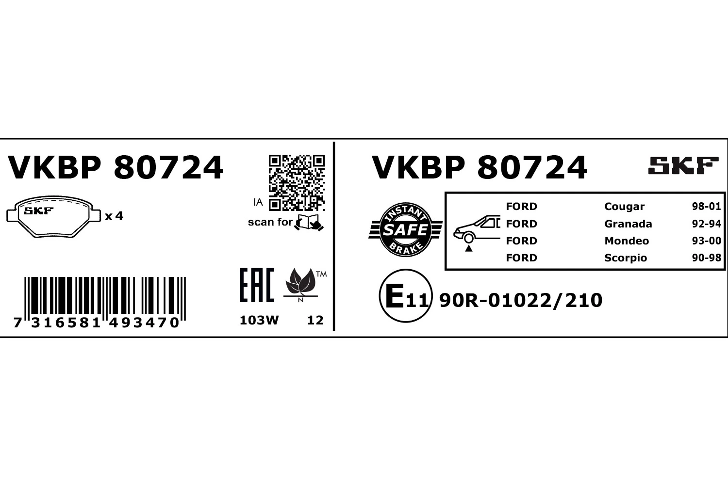 VKBP80724 SKF