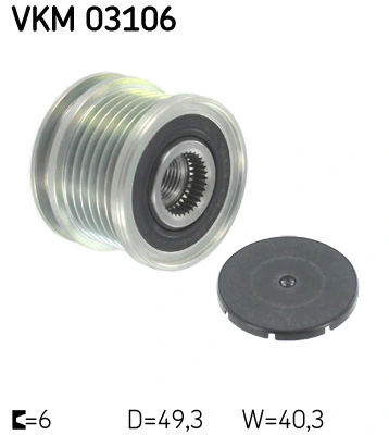 Polea de alternador para Volkswagen Passat (32B)